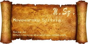Movovarsky Szilvia névjegykártya